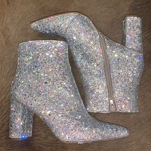 Betsey Johnson rhinestone booties